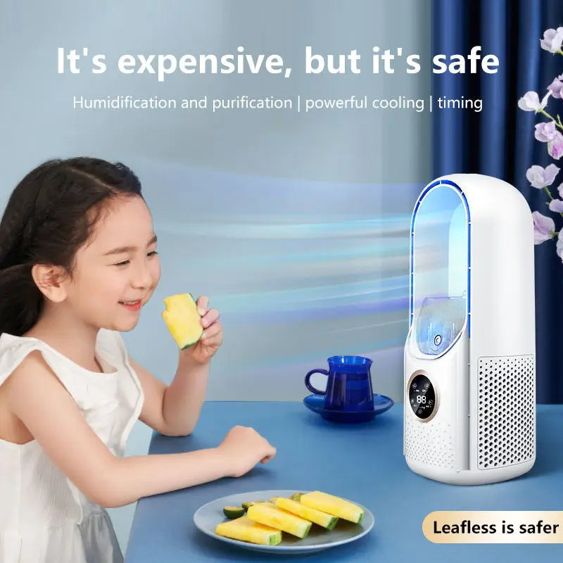 Bladeless Personal Air Cooler | LED Display | Compact Desktop | Quiet Operation