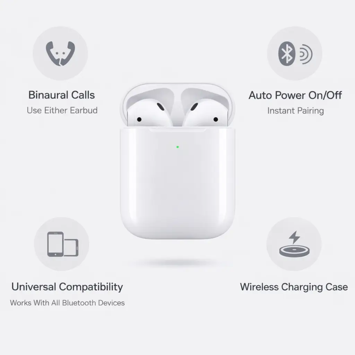 Wireless Earbuds | Bluetooth Earphones With Charging Case | Compact Portable Design