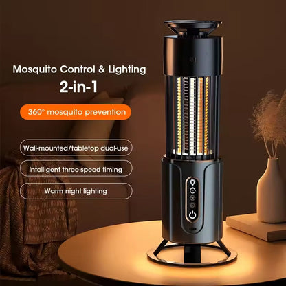 Indoor Insect Trap | 365nm UV & 3000V Grid | 200m² Coverage | 3 Timer Modes | Night Light | USB