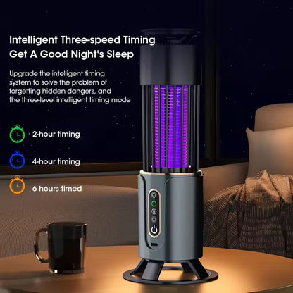Indoor Insect Trap | 365nm UV & 3000V Grid | 200m² Coverage | 3 Timer Modes | Night Light | USB