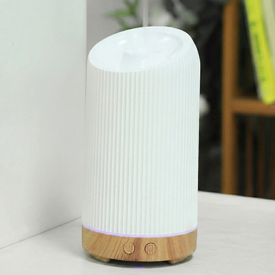 Cool Mist Humidifier & Diffuser | 100ml | 36dB | 8hr+ | Remote Control | White & Wood Grain