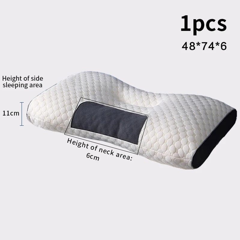 Orthopedic Memory Foam Neck Pillow | Cervical Support | Medium & Large | Washable Cover