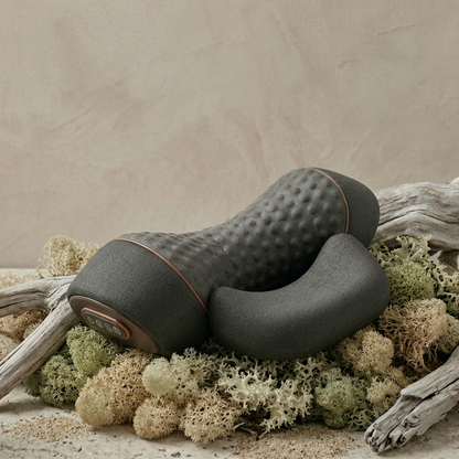 Cervical Massage Pillow | 42°C Heat Therapy | Deep Tissue Vibration | Air Decompression | Grey