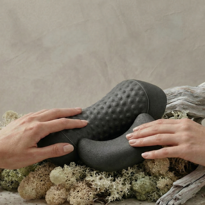 Cervical Massage Pillow | 42°C Heat Therapy | Deep Tissue Vibration | Air Decompression | Grey