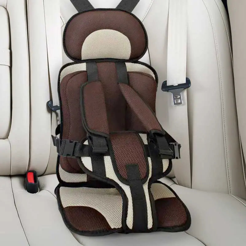 Child Car Seat Cushion | Integrated Seatbelt Guide | Ages 0–12 | Small & Large | 8 Colours