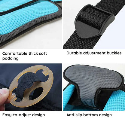 Child Car Seat Cushion | Integrated Seatbelt Guide | Ages 0–12 | Small & Large | 8 Colours