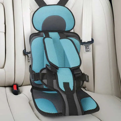 Child Car Seat Cushion | Integrated Seatbelt Guide | Ages 0–12 | Small & Large | 8 Colours