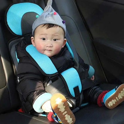 Child Car Seat Cushion | Integrated Seatbelt Guide | Ages 0–12 | Small & Large | 8 Colours