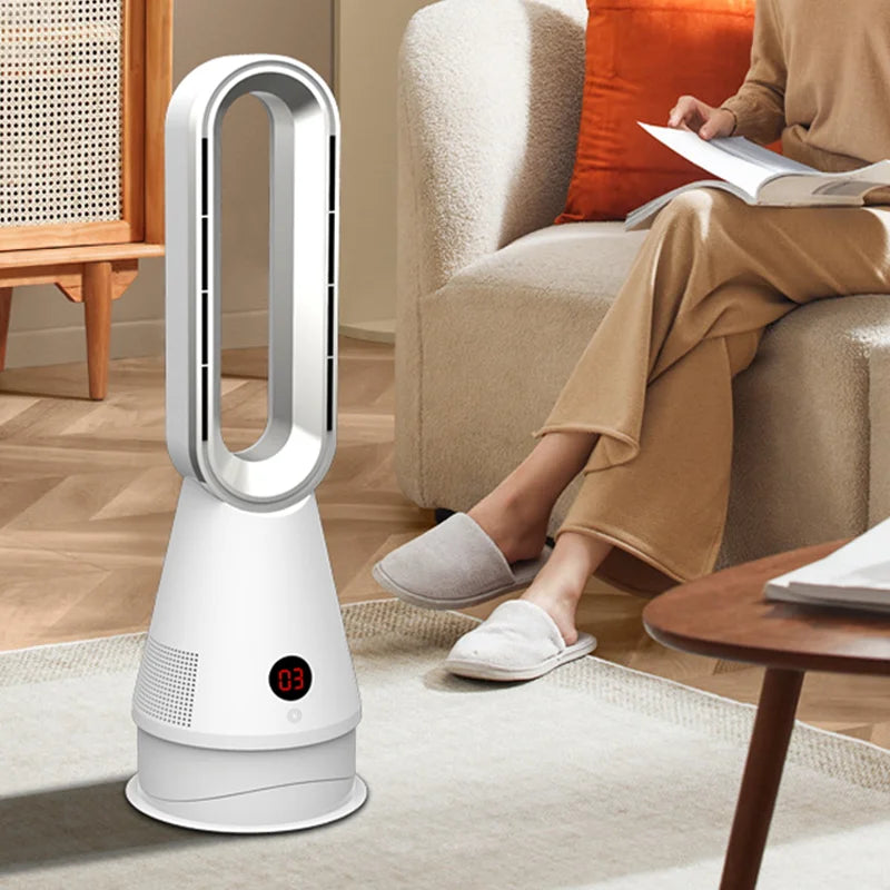 Bladeless 2-in-1 Space Heater & Fan | 80° Oscillation | Remote Control | Timer