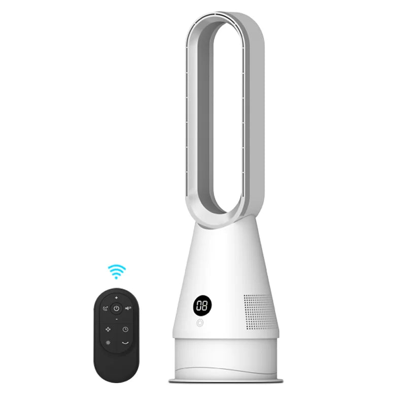Bladeless 2-in-1 Space Heater & Fan | 80° Oscillation | Remote Control | Timer
