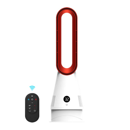 Bladeless 2-in-1 Space Heater & Fan | 80° Oscillation | Remote Control | Timer