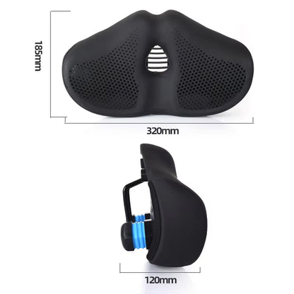Noseless Bike Seat | Oversized | Shock Absorption | Optional LED Light | Black & Brown