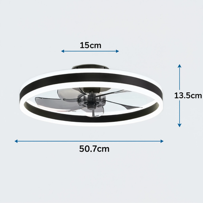 Ceiling Fan with LED Light | 50cm | 6 Speeds | 3 Colour Temperatures | Remote