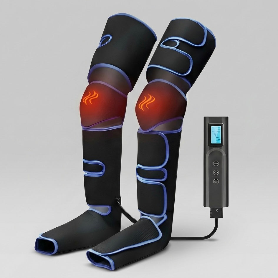 360° Leg Compression Massager | Knee Heat | 6 Modes | Full Leg Coverage | Cordless
