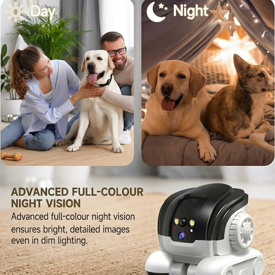 1080P Pet Camera | Two-Way Audio | Colour Night Vision 32ft | Motion Alerts | 32GB SD