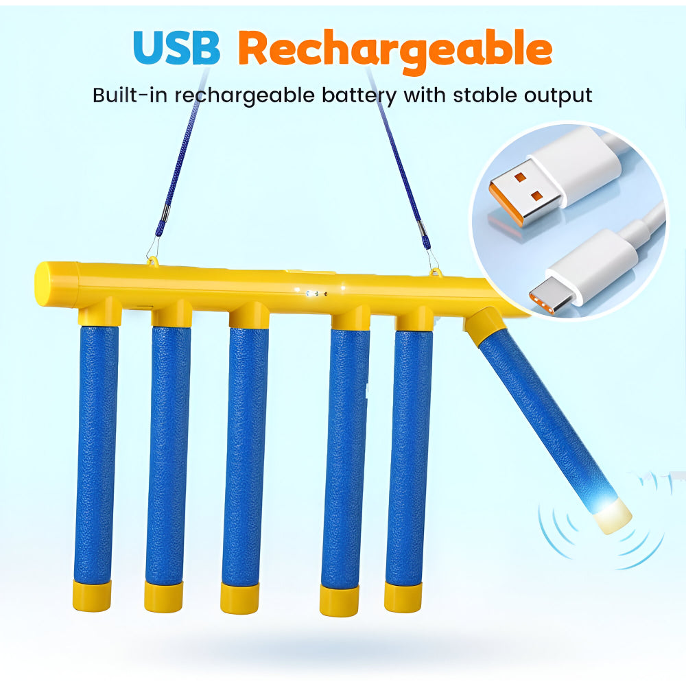 Kids Reflex Trainer | 3 Speed Settings | Random Drop Timing | USB Rechargeable | Blue & Yellow
