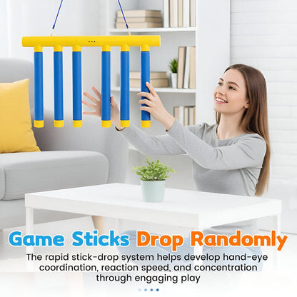 Kids Reflex Trainer | 3 Speed Settings | Random Drop Timing | USB Rechargeable | Blue & Yellow