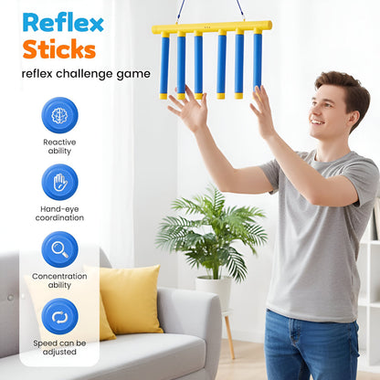 Kids Reflex Trainer | 3 Speed Settings | Random Drop Timing | USB Rechargeable | Blue & Yellow