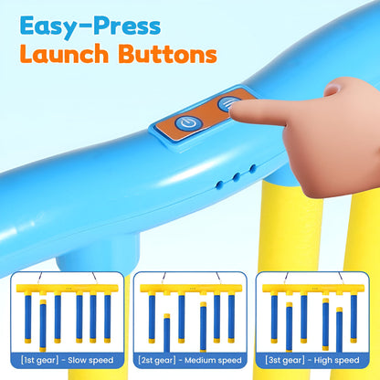 Kids Reflex Trainer | 3 Speed Settings | Random Drop Timing | USB Rechargeable | Blue & Yellow