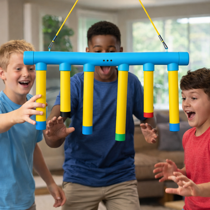 Kids Reflex Trainer | 3 Speed Settings | Random Drop Timing | USB Rechargeable | Blue & Yellow