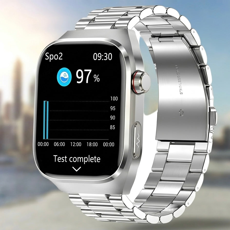 ECG Smart Watch | 2.04" AMOLED | IP68 | Bluetooth Calling | 650mAh | Heart Rate & Sleep