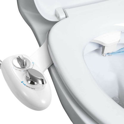 Cold Water Bidet Attachment | Dual Nozzle | Self-Cleaning | Rear & Front Wash | Fits Most Toilets