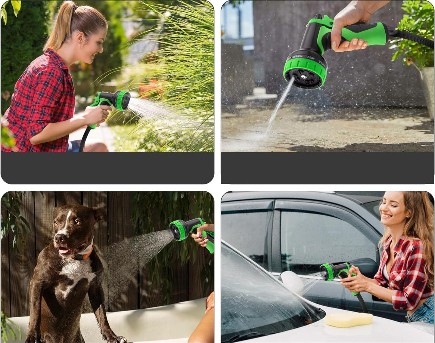 Expandable Garden Hose | 7.6m–19m | 10 Spray Modes | Brass Connectors | Nano Rubber | 1.04kg