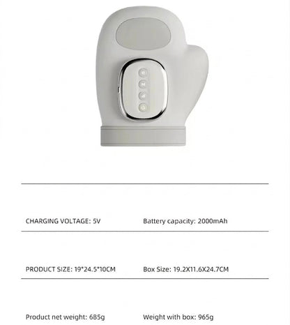 Air Compression Hand Massager | Heat | 3 Modes | 5 Intensity Levels | 2000mAh Rechargeable