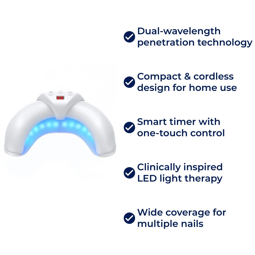 Dual-Wavelength Laser Light Device | Compact | Portable | Home Nail Care Use