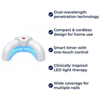 Dual-Wavelength Laser Light Device | Compact | Portable | Home Nail Care Use