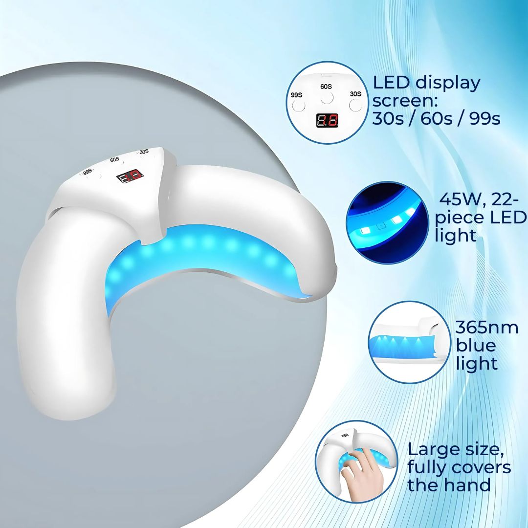 Dual-Wavelength Laser Light Device | Compact | Portable | Home Nail Care Use