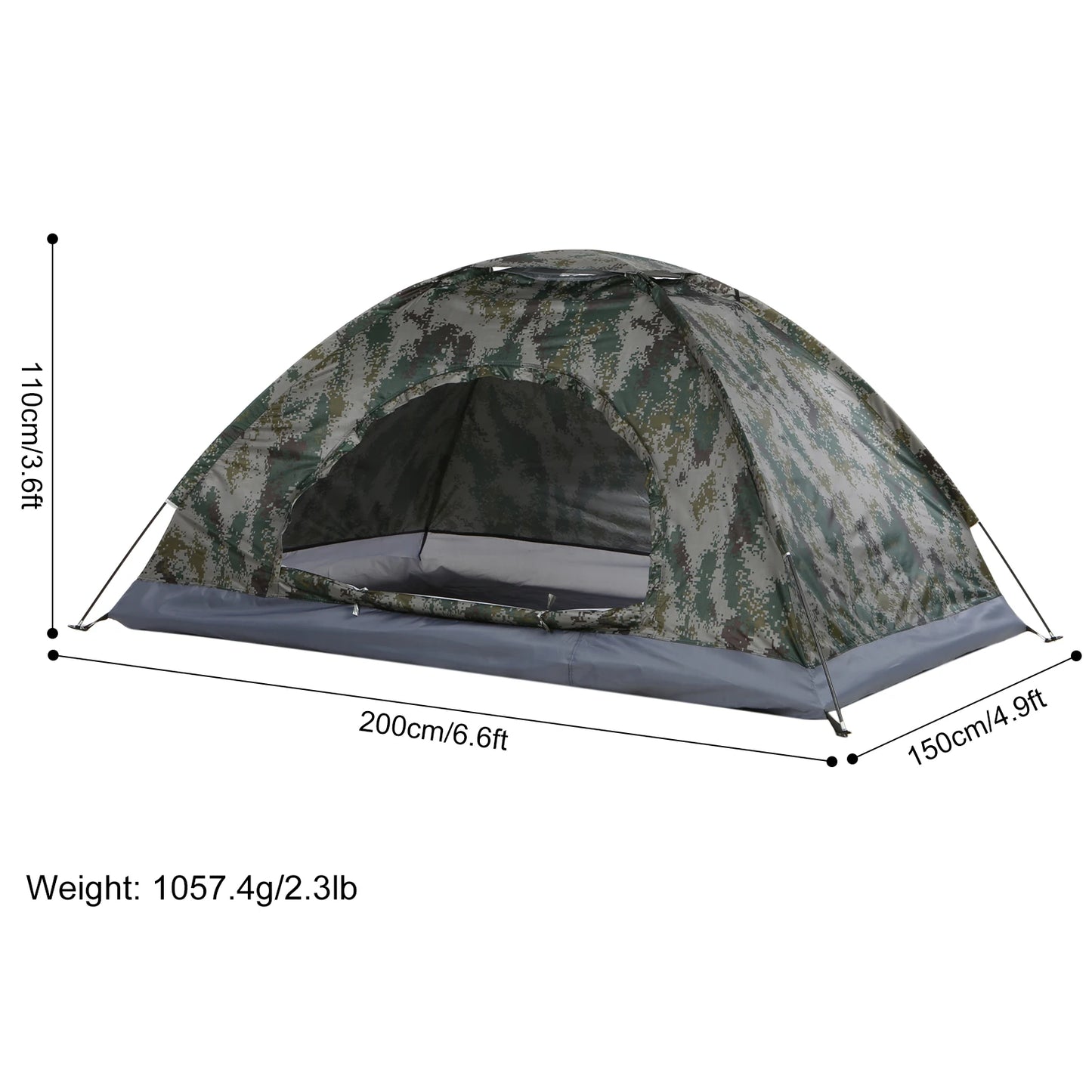 Camping Tent | 1-2 Person Ultralight | UPF 30+ Anti-UV Coating | Hiking & Beach
