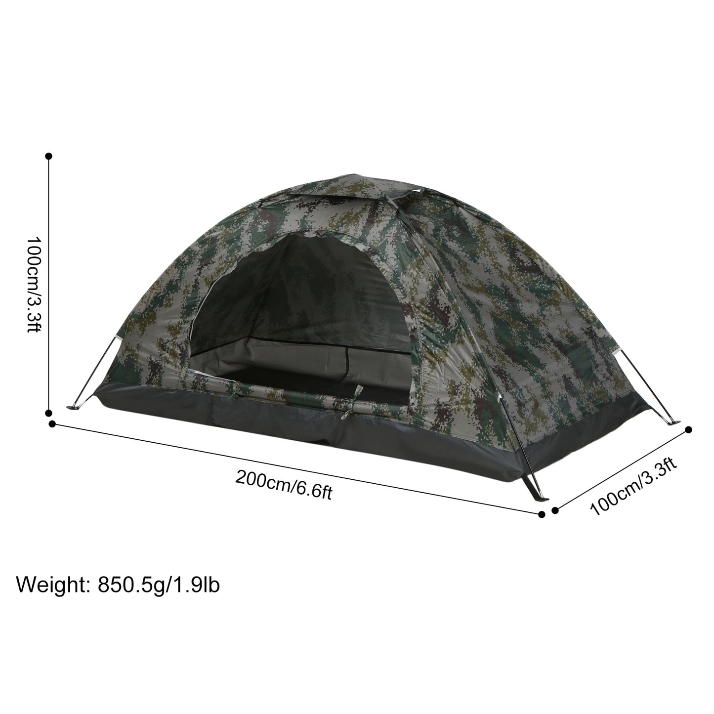 Camping Tent | 1-2 Person Ultralight | UPF 30+ Anti-UV Coating | Hiking & Beach