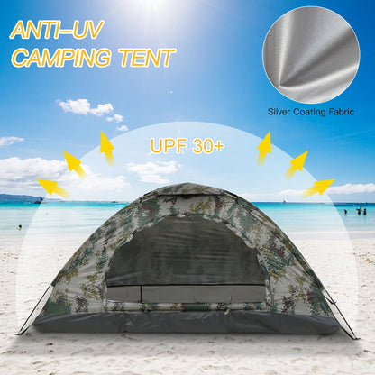 Camping Tent | 1-2 Person Ultralight | UPF 30+ Anti-UV Coating | Hiking & Beach