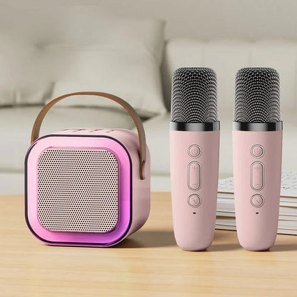 Mini Karaoke Speaker Set | Dual Wireless Mics | RGB Lights | Bluetooth 5.3 | USB-C | 3 Colours