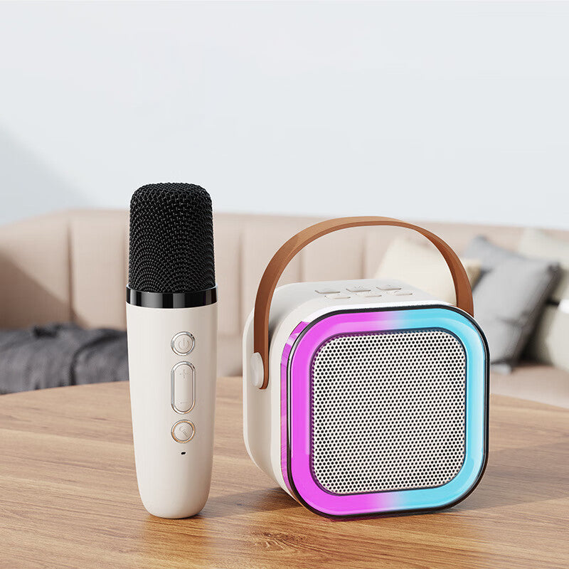Mini Karaoke Speaker Set | Dual Wireless Mics | RGB Lights | Bluetooth 5.3 | USB-C | 3 Colours