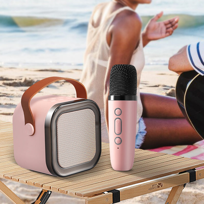 Mini Karaoke Speaker Set | Dual Wireless Mics | RGB Lights | Bluetooth 5.3 | USB-C | 3 Colours