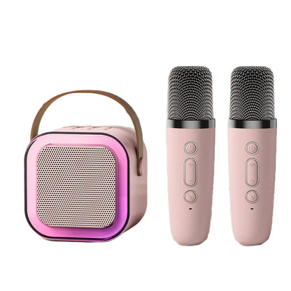Mini Karaoke Speaker Set | Dual Wireless Mics | RGB Lights | Bluetooth 5.3 | USB-C | 3 Colours
