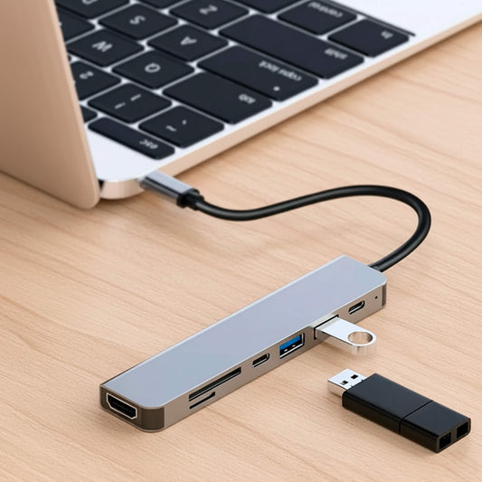 USB-C Multiport Adapter | HDMI | USB | SD Card Reader | MacBook Compatible
