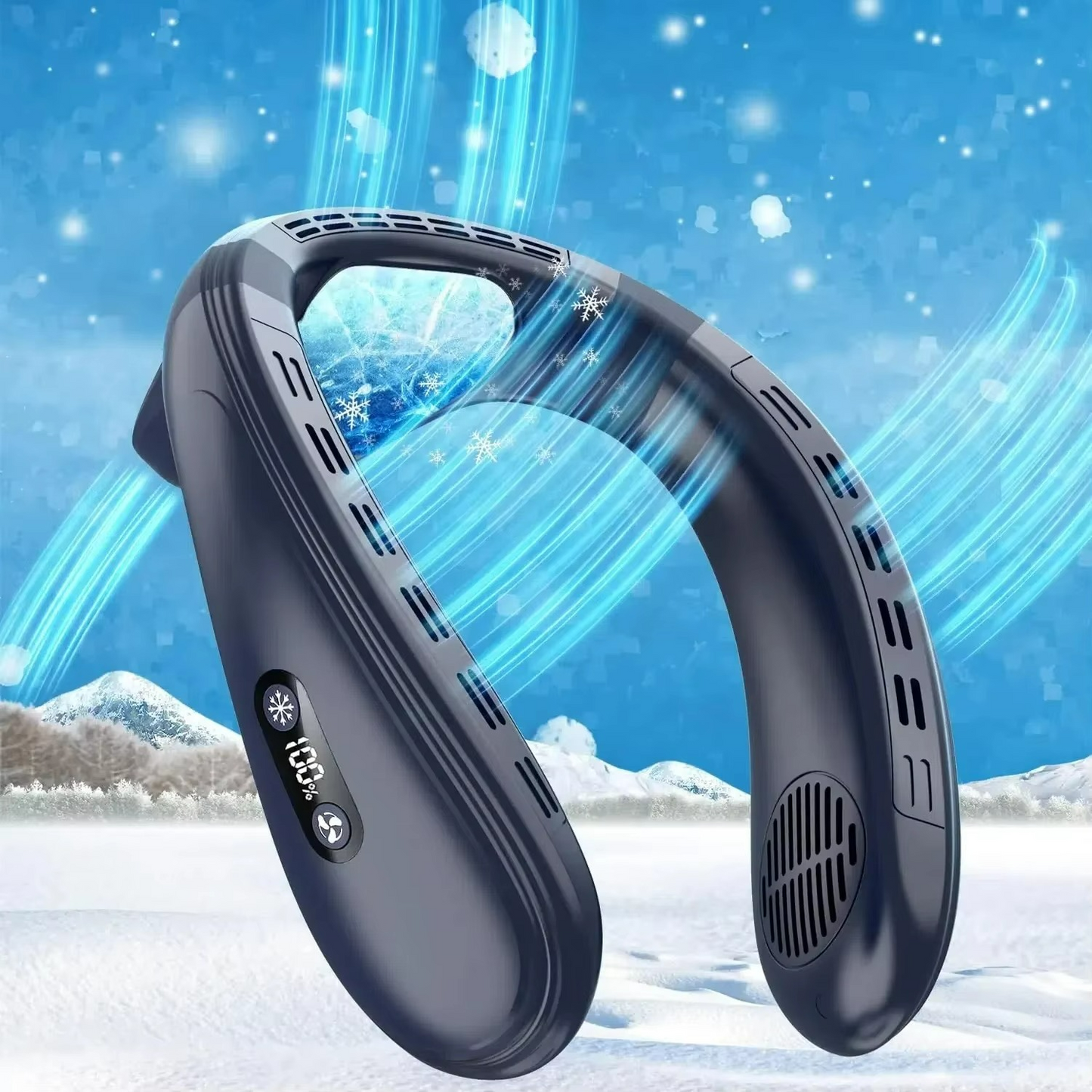 Wearable Neck Fan | 360° Semiconductor Cooling | 3 Speed | USB-C | 8–12hr Battery | 3 Colours