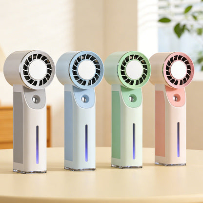 Bladeless Misting Fan | Nano-Atomising | USB Rechargeable | 4 Modes | White, Green, Pink & Blue