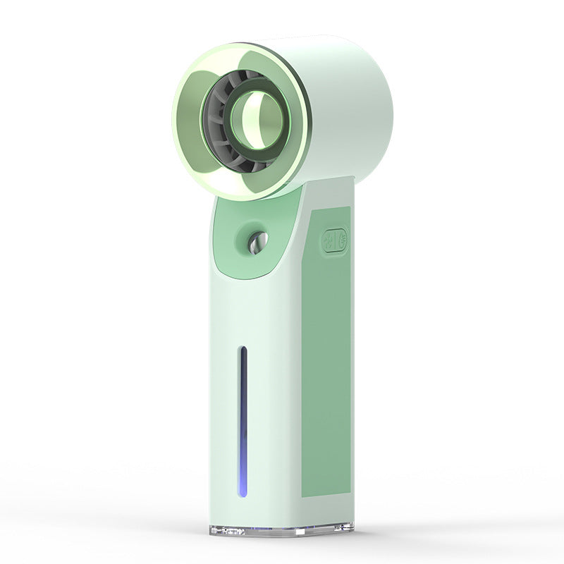 Bladeless Misting Fan | Nano-Atomising | USB Rechargeable | 4 Modes | White, Green, Pink & Blue