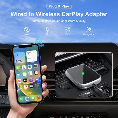 Wireless CarPlay & Android Auto Adapter | Bluetooth 5.2 | Plug & Play Car Tech