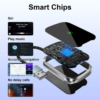 Wireless CarPlay & Android Auto Adapter | Bluetooth 5.2 | Plug & Play Car Tech
