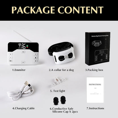 Wireless Dog Fence & Training Collar | IP65 Waterproof | 300m Range | Rechargeable | For 1 or 2 Dogs
