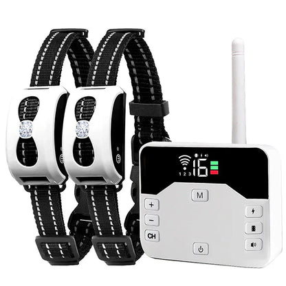 Wireless Dog Fence & Training Collar | IP65 Waterproof | 300m Range | Rechargeable | For 1 or 2 Dogs