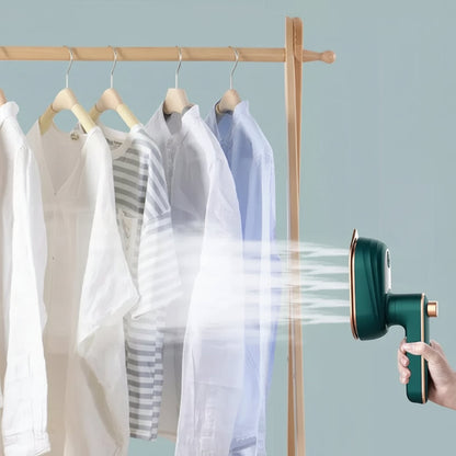 Portable Garment Steamer & Iron | 33W | 50ml Water Tank | Steam & Dry Modes | Green & White