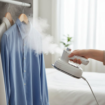 Portable Garment Steamer & Iron | 33W | 50ml Water Tank | Steam & Dry Modes | Green & White