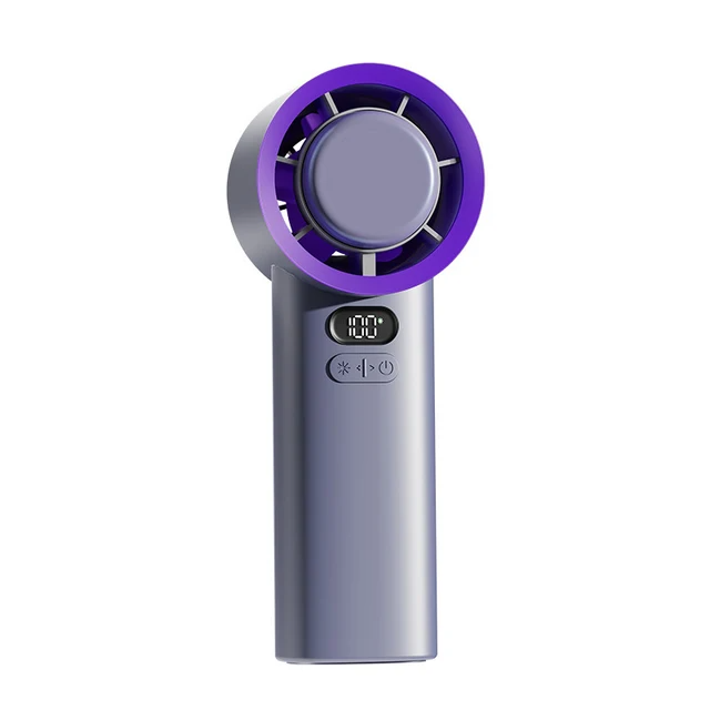 Portable Handheld Fan | 3 Speed | USB Rechargeable | 2400mAh & 3600mAh | Purple & White