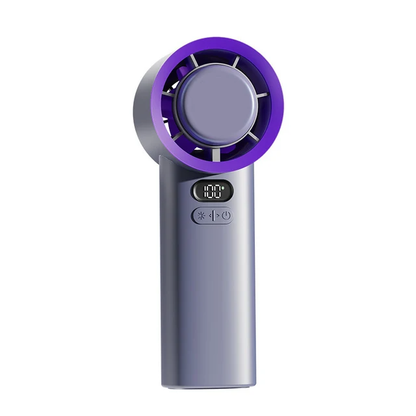 Portable Handheld Fan | 3 Speed | USB Rechargeable | 2400mAh & 3600mAh | Purple & White